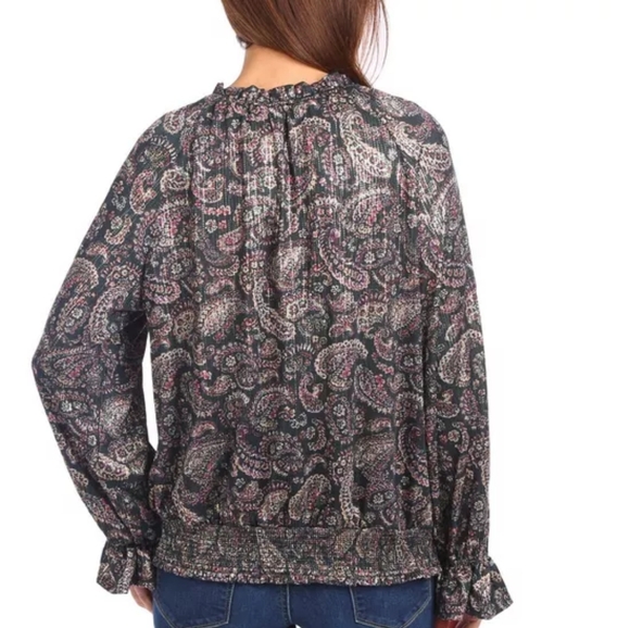 NWT "Democracy" Ruffle Neck Flounce Sleeve Top Size Small - Picture 2 of 10